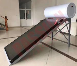China 200L White Tank Flat Plate Solar Water Heater For Bathroom Heating , Washing / Sun Energy Heater factory