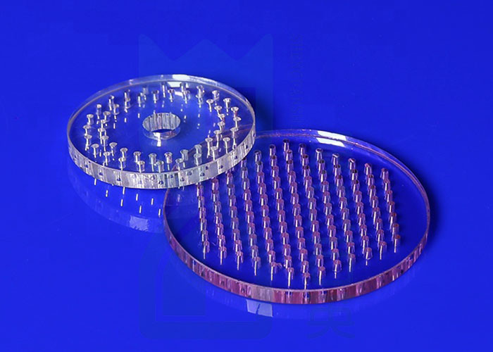 High Temperature Quartz Glass Plate Clear With Hole