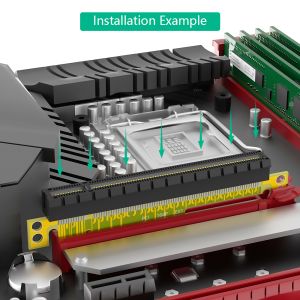 PCI Express 8X to 16X Riser Card 107mm Black PCB