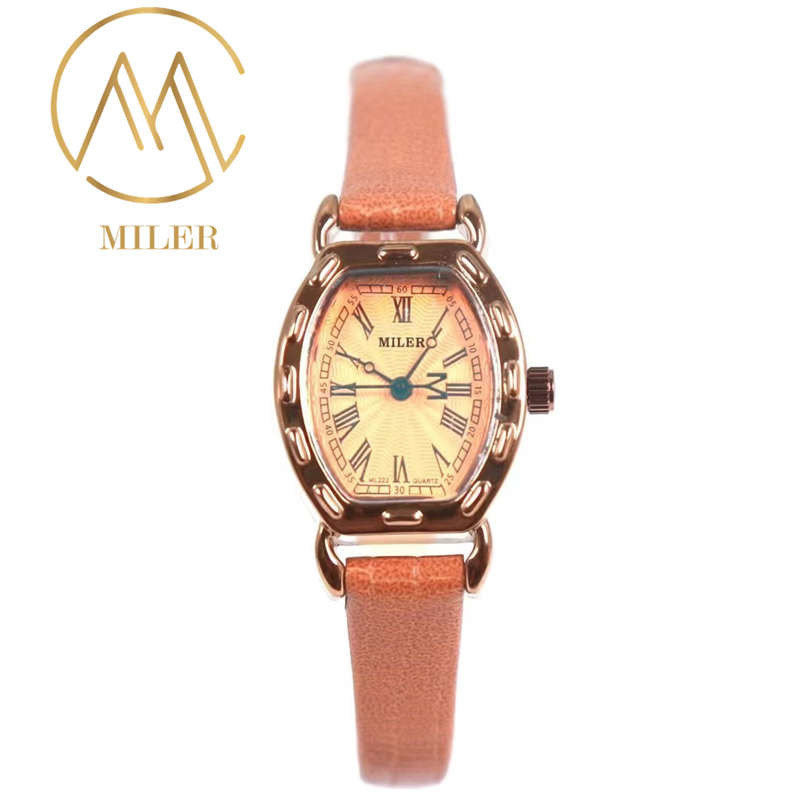 Timeless Elegance Leather Strap Quartz Watch Woman Watch