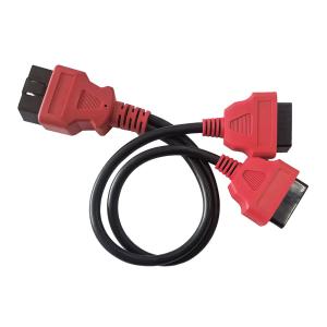 China Red Connector Obd2 Adapter Cable Length 30cm 16 Pin Male To 2 Female factory