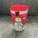Customized Logo Disposable Paper Cup 16oz Hot Coffee Ripple Cup Eco - Friendly
