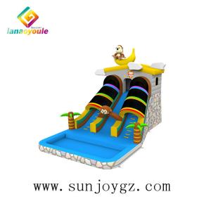China customized color Inflatable Water Slide On Land For Kids Entertainment factory