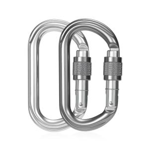 China 25KN Snap Hook Locking Aluminum Carabiner Clip Heavy Industry Must-Have Accessory factory