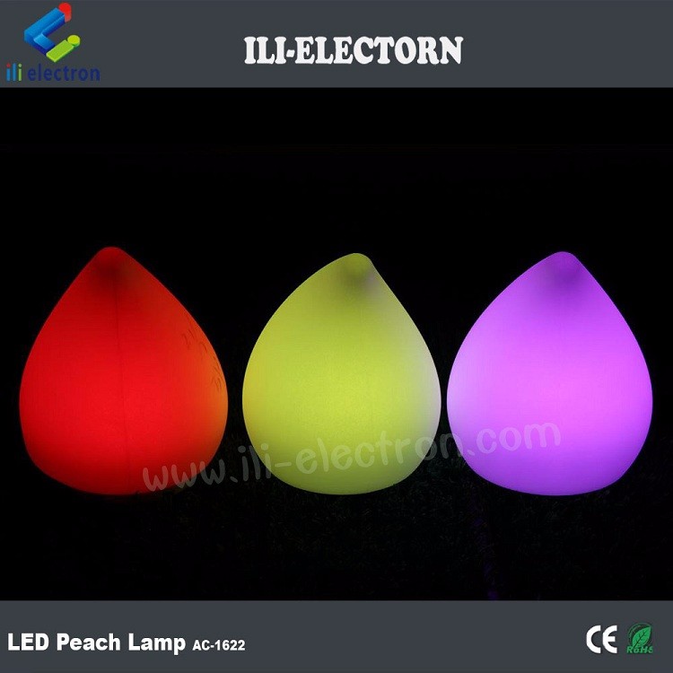 colorful peach shape plastic Mini modern table lamp