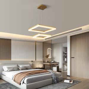 China Double Square Modern Contracted Style Dining Room Chandel Personality Creative Square Family Atmosphere Living Room Lighting Adjusted Master Bedroom factory