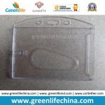 ID/Credit/Bank Card Holder Clear Rigid Plastic Badge Pocket