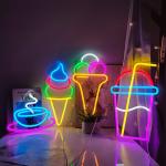 Waterproof Neon Acrylic Letters 8mm-10mm LED Neon Light Sign For Shop Coffee