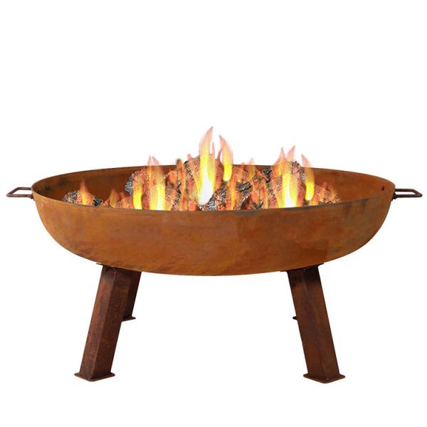 3mm Thick Wood Burning Fire Pit Outdoor Garden Decoration Corten Steel Rust