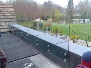 China Modern Exterior Toughened Glass Balustrade Panels , Building Glass Guardrail factory