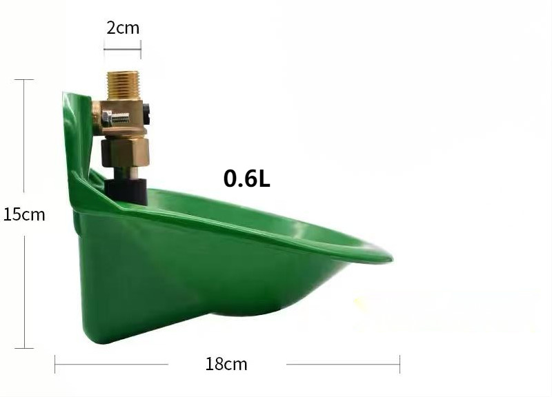 Green Plastic Copper Valve Automatic Water Drinker Sheep Goat Water Drinker