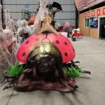 Theme Park Realistic Animatronic Ladybug Model Natural Color