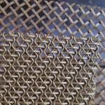 Burnished Brass Crimped Wire Grille Diamond Metal Wire Mesh Waterproof
