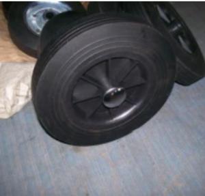 China 200mm Rubber Wheels Trash Can Replacement 240L Dust Bin Wheel factory