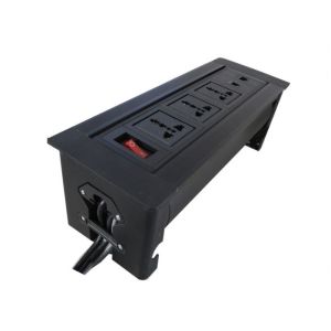 Elegant Surface Desk Mount Power Outlet Aluminum Edge Multi- Functional