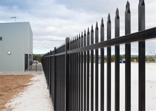 Garrison fence pressed spear fencing, spear top metal fence, spear top fences,