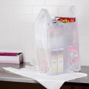 China 0.71 Mil Unprinted T Shirt Shopping Bags White Color 20&quot; X 10&quot; X 36&quot; factory
