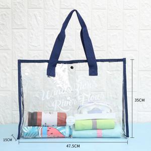 China Digital Printing Waterproof Clear Crossbody PVC Beach Bag factory