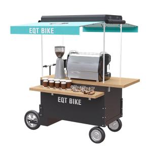 China Box Structure 1.2M Stainless Steel Coffee Vending Cart factory
