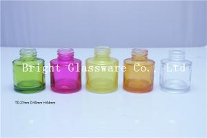 China Perfect colorful small glass perfume bottle, cosmetic bottle glass factory