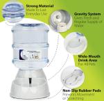 Dispensing Pet Waterer Plastic Cat Bowls / Dog Water Bottle And Bowl
