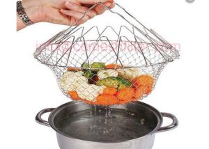 China Food Grade 12 In 1 Kitchen Tool Foldable Chef Basket Steel Ready To Ship factory