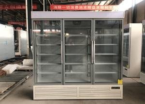 China Vertical Plug In Display Freezing Cabinets R290 With Glass Doors factory