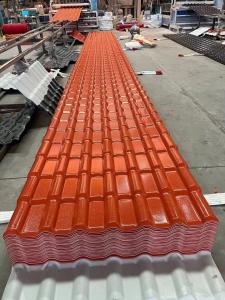 China 1040mm Width Synthetic Resin Roof Tile Asa Coated Pvc Material Spanish Style factory