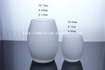 frosted glass candle holder, egg hurricane glass
