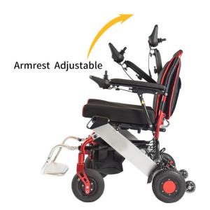 China Lightweight Folding Electric Wheelchair With Brushless Motor factory