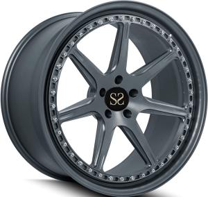 China 7Spoke 3PC Forged Aluminum Alloy Wheels Rims Luxury Car 19 20 21 22 Inch factory