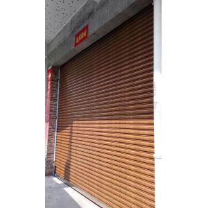 HA80 Wood Grain Aluminum Roller Shutter Door 80mm Width