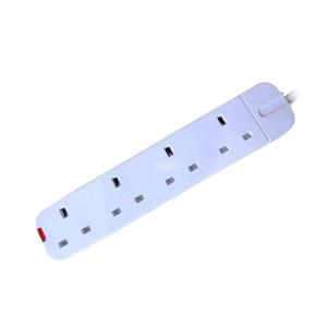 China 4-Gang UK 13A Switched Electrical Power Extension Socket factory