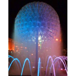 Stainless Steel Dandelion Fountain Musical Signal Control