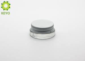 China Mini Clear Glass Cosmetic Cream Jar 5g With White Aluminium Cap For Eye Cream factory