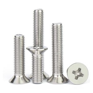 Custom Stainless Steel Screws Corrosion Resistant Flat Head Cross Screw M2