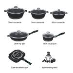 Wholesale Top Seller Multifunction 23pcs Red Cooking Pot Set Non Stick Ollas Non