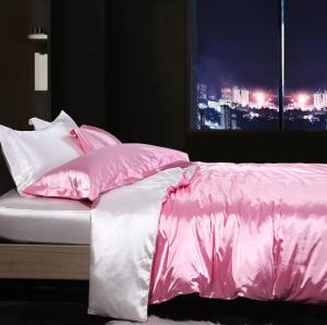 China Pink 20x30in Mulberry Silk Sheet Set Queen Textile Silk Queen Fitted Sheet factory