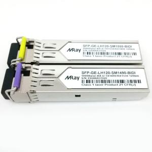 China BIDI SFP 1.25G 120KM Tx1490nm / Rx1550nm Optic Module SFP Transceiver Modules factory
