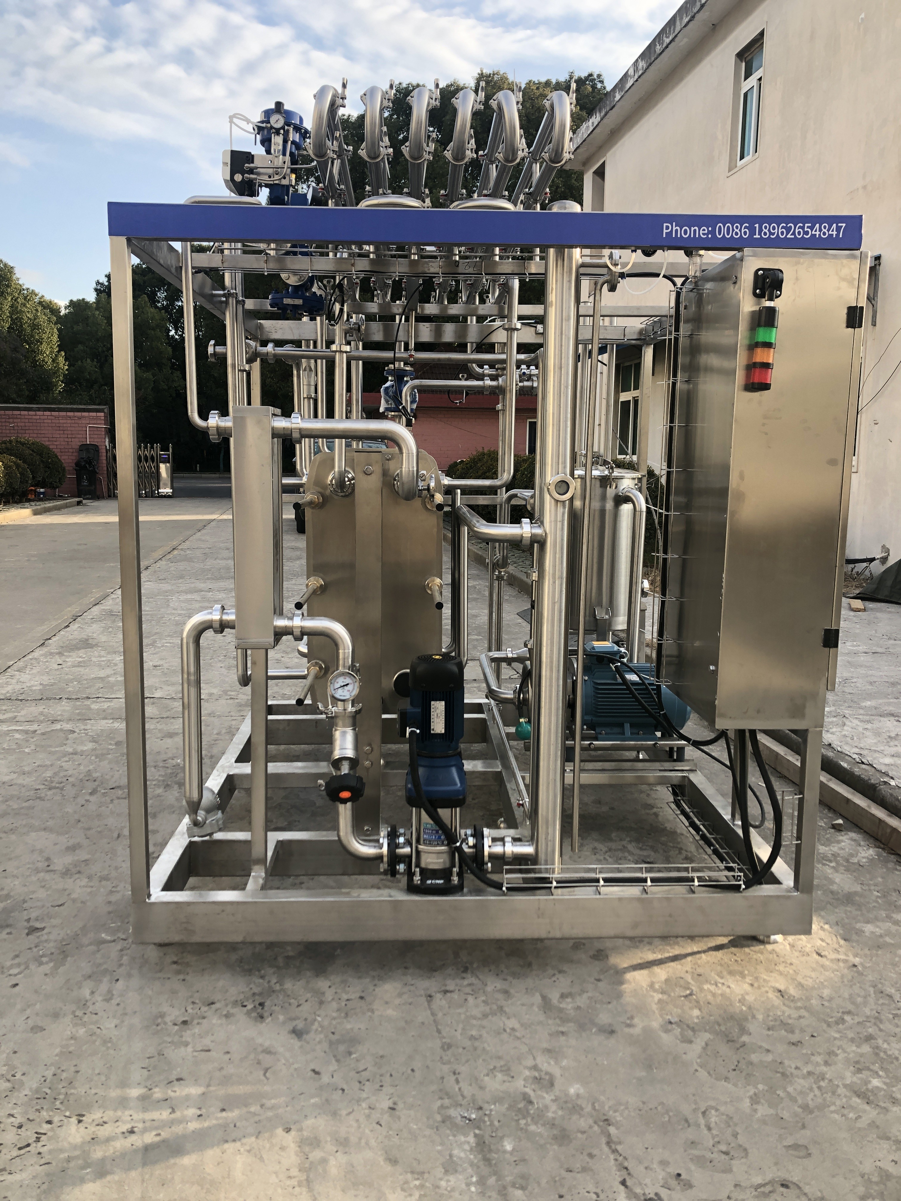 Customization Plate Sterilizer Pasteurization For Orange/Coconut/Pineapple Juice Processing Line
