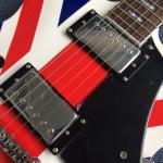 Hollow body Jazz electric guitar, British flag Rosewood Fingerboard electric