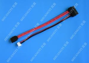 China Slimline SATA Cable 13pin (7+6pin) female to SATA female With LP4 Adapter power factory