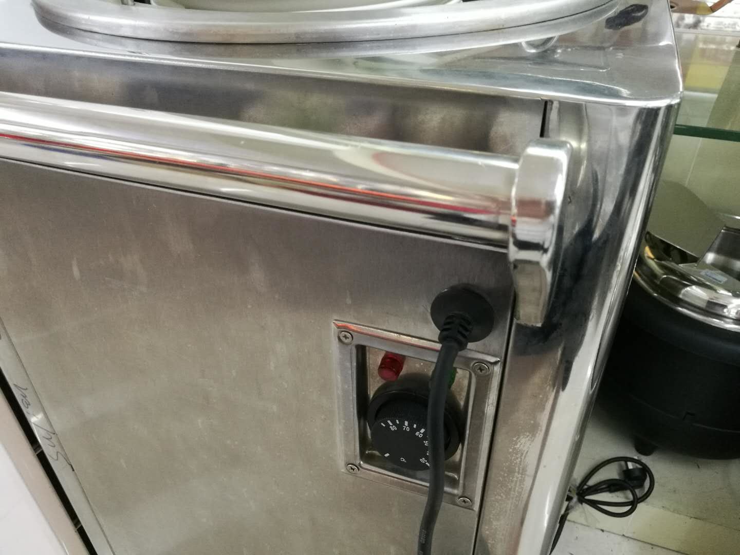 1-Holder Electric Plate Warmer Cart Capacity 50 Dishes, Single Heated Dish Dispenser, Commercial Buffet Equipment