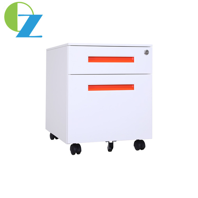 H490*W380*D500mm SPCC 2 Drawer Mobile Pedestal Cabinet Wear Resisting
