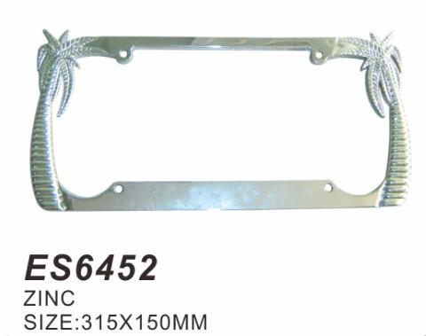 Palm Trees Car License Plate Frame License Tag Frames Zinc Alloy Chrome Plating