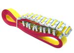 Yellow 16 Pins 1.27mm FFC Flexible Flat Cable