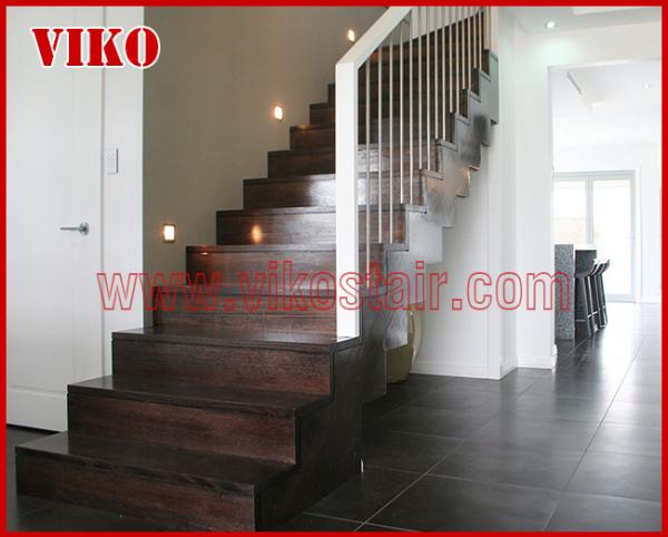 Wrought Iron Staircase VK70S Wrought Iron Handrail Tread Beech ,Railing tempered
