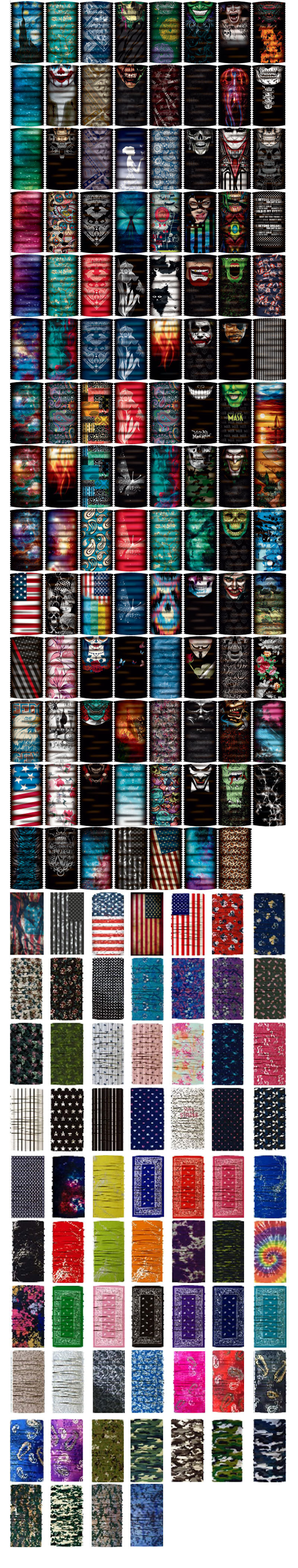 Classic 100 Gsm Printed Face Coverings Plain Cotton Bandanas