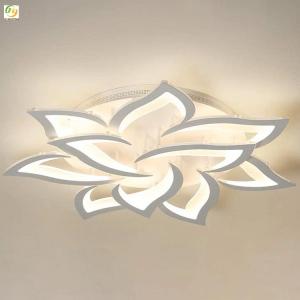 China Acrylic Artistic Bedroom Modern Led Ceiling Light Simple Decorative White Flower factory