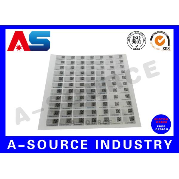 China Round Clear Genuine  Laser Custom Tamper Evident Labels Anti - Fake 20 x 20mm factory